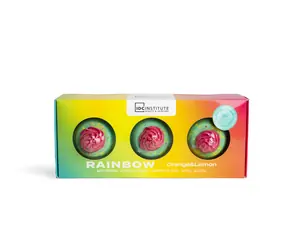 IDC Institute Cocktail Badebomben-Trio 100 g Regenbogen / Set mit funkelnden Badebomben