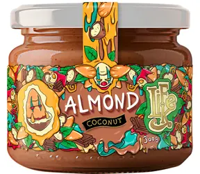 LifeLike Mandel-Kokosnuss-Mix aus Mandeln, Kokosnuss und Kakaobohnen, 300 g