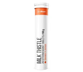 Mariendistel-Brausetabletten - GymBeam (orange, 20 Tabletten)
