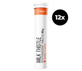 Mariendistel-Brausetablette - GymBeam (orange, 12 x 20 Tabletten)