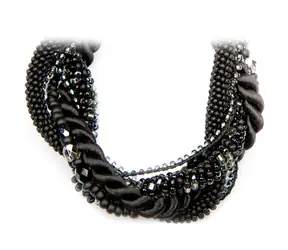 Armband Black Unami B / Black Diamond / Glasperlen / Rocailles / Länge 18 cm / Kleine Geschenkbox