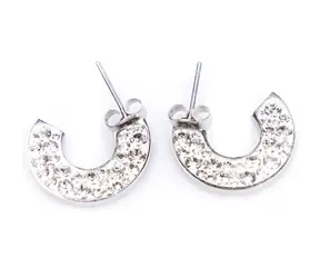 Ohrringe Luna Silber / Kristall / Stahl / Swarovski-Kristalle / Kleine Geschenkbox