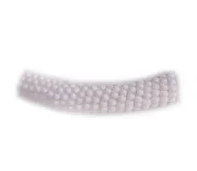 Armband Weiße Eleganz / Weißer Champagner / Glasperlen / Rocailles / Länge 18,5 cm / Kleine Geschenkbox