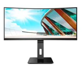 34" AOC CU34P2A schwarz / VA / 3440x1440 / 300cd / 21:9 / 3000:1 / 1ms / HDMI+DP / VESA / Repro
