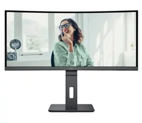 34" AOC CU34P3CV schwarz / VA / 3440 x 1440 / 21:9 / 4ms / 3000:1 / 300cd-m2 / HDMI + DP / VESA / Lautsprecher