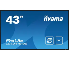 43" IIYAMA LE4341S-B2 schwarz / IPS / 1920x1080 / 16:9 / 8ms / 1200:1 / 350cd / Lautsprecher / VGA / HDMI 