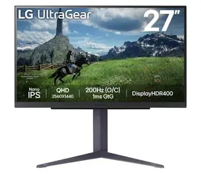 Ausgepackt - 27" LG UltraGear 27GS85Q-B schwarz / IPS / 2560 x 1440 / 16:9 / 1000:1 / 400dc-m2 / HDMI & DP / USB / VESA / ausgepackt