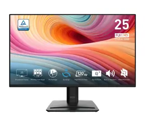 24,5" MSI PRO MP252 E2 Schwarz / LED / 1920 x 1080 / IPS / 16:9 / 1 ms / 1500:1 / 300 cd/m / HDMI + DP / VESA