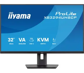 31,5" IIYAMA ProLite XB3294UHSCP-B1 schwarz / LED / VA / 3840 x 2160 / 16:9 / 2 ms / 3000:1 / 400 cd/m / VESA
