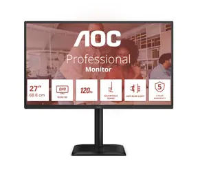 27" AOC Q27E4CV schwarz / IPS / 2560 x 1440 / 16:9 / 4 ms / 1500:1 / 350 cd/m / HDMI + DP + USB-C / VESA
