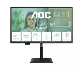 27" AOC Q27P4U schwarz / IPS / 2560 x 1440 / 16:9 / 4 ms / 1500:1 / 350 cd/m / HDMI + DP + USB-C / VESA