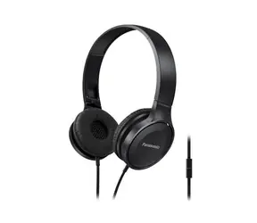 Panasonic RP-HF100ME-K schwarz / Stereo-Kopfhörer mit Mikrofon / 3,5-mm-Klinke / Outdoor 