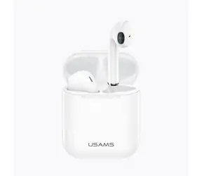USAMS LU Dual Stereo Wireless Headset Weiß / Kopfhörer mit Mikrofon