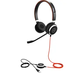 JABRA Evolve 40 UC Stereo / Für Callcenter / Mikrofon / Busylight / Keine Zertifizierung / USB & 3,5-mm-Buchse