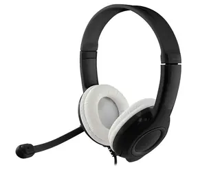 Media-Tech EPSILION schwarz-weiß / Kopfhörer mit Mikrofon / USB / 1,9 m