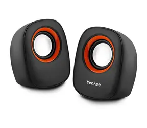 YENKEE YSP 2001BK schwarz / 2.0 Stereo Lautsprecher / RMS 2x3W / 3,5mm Klinke