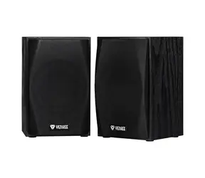 YENKEE YSP 2010BK schwarz / 2.0 Stereo-Holzlautsprecher / RMS 2x2,5W / 3,5-mm-Klinkenanschluss