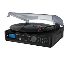 Sencor STT 212U / Plattenspieler / Bluetooth / USB / SD / UKW-Radio / 2x 5W RMS