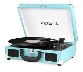 Victrola VSC-550BT blau / Plattenspielergehäuse / 33 & 45 & 78 U/min / BT / RCA / 3,5-mm-Buchse / Lautsprecher / Nachverkauf