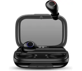 USAMS YJ Wireless 5.0 Digital Display Stereo Headset Schwarz