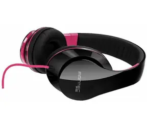 Fantec SHP-250AJ-PK schwarz-rosa / kabelgebundene Kopfhörer / 3,5-mm-Klinke / 40-mm-Treiber / Kabel 1,2 m