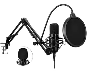 Connect IT ProMic USB schwarz / Tischmikrofon / POP-Filter + Arm / USB / 2,5 m