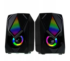 Esperanza EGS102 Boogie LED-Lautsprecher USB 2.0 schwarz / 2x 2,5 W / USB und Miniklinke 3,5 mm