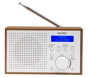 Denver DAB-46 weiß / Tischradio / DAB+ / UKW / Netzteil oder 4X AA Batterien