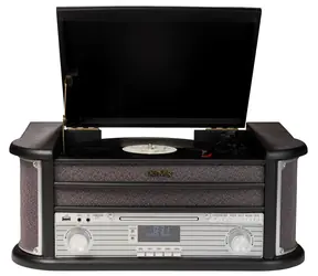 Denver MRD-51 schwarz / Mikrosystem / mit Plattenspieler / CD / UKW und DAB+ / USB / Kassetten / AUX