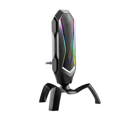 Tracer Spider RGB schwarz / Tischmikrofon / omnidirektional / flexibler Arm / Schalter / 1,7 m