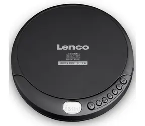 LENCO CD-200 schwarz / tragbarer CD-Player / 3,5 mm Klinke / CD&CD-R&CD-RW