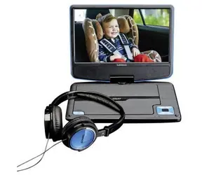 LENCO DVP-910 blau / Tragbarer DVD-Player / 9" / 800x480px / USB / 3,5-mm-Buchse