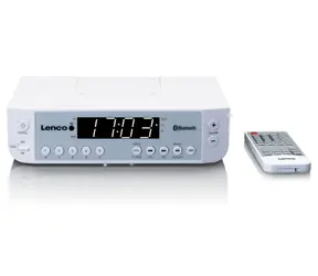 LENCO KCR-100 weiß / UKW-Radio / Bluetooth / Uhr / LED-Anzeige / Alarm / Timer