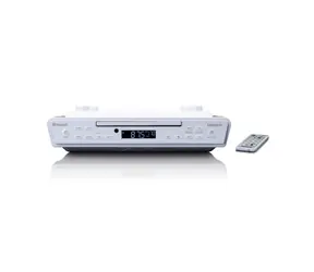 LENCO KCR-150 weiß / UKW-Radio / CD-Player / Uhr / Alarm / LED-Anzeige / AUX / Bluetooth