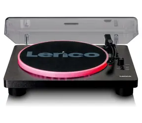 LENCO LS-50 LED schwarz / Plattenspieler / 33 & 45 & 78 U/min / USB / RCA-Ausgang / Vorverstärker / Lautsprecher