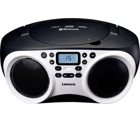 LENCO SCD-501 schwarz-weiß / FM-Radio / CD-Player / 2x2W / 3,5-mm-Klinkenanschluss / USB / Bluetooth