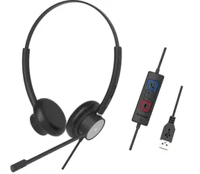 Tellur Wired Headset Voice 320 schwarz / Headset / Binaural / USB / 2,2 m