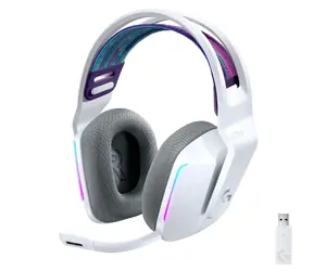 Logitech G733 Lightspeed weiß / kabellose Kopfhörer / Mikrofon / RGB / USB LIGHTSPEED-Empfänger