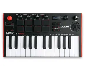 AKAI MPK Mini Play MK3 Control Keyboard Pad Controller MIDI USB Schwarz-Rot