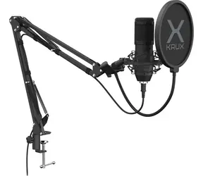 KRUX Edis 100 schwarz / Streaming-Boom-Mikrofon / USB / 192 kHz 