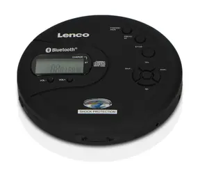 LENCO CD-300 schwarz / Tragbarer CD-Player / MP3 / 3,5 mm / BT 4.2