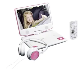 LENCO DVP-910 rosa / Tragbarer DVD-Player / 9" / 800 x 480 / USB / 3,5 mm