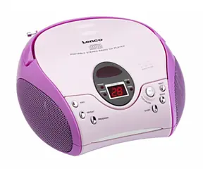 LENCO SCD-24 rosa / Radio / FM / CD / 4W / 3,5mm 