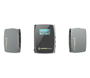 Mirfak WE10 Pro Set / Drahtloses Mikrofonsystem / Eingebauter omnidirektionaler / Aufklappbarer externer / 3,5-mm-Klinkenstecker