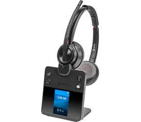 Poly Savi 8420 Office Schwarz / Kabelloses Headset / Mikrofon / ANC / Zwei Ohrhörer / Bluetooth / DECT 
