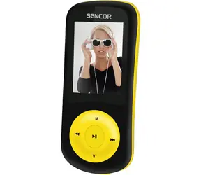 Sencor SFP 5870BYL schwarz-gelb / MP3- & MP4-Player / 1,8" TFT / 8GB / MicroSD