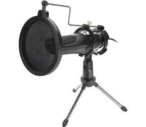 AUDIS Streaming-Mikrofon schwarz / Tischmikrofon / 50-16000Hz / Pop-Filter / USB-A / 1,5m 