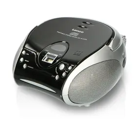 LENCO SCD-24 schwarz-silber / Tragbarer CD-Player / UKW / 3,5 mm