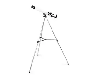 Nedis Teleskop weiß / Öffnung: 50 mm / Brennweite: 600 mm / Sucherfernrohr: 5 x 24 