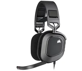 Headset Corsair HS80 RGB schwarz / Gaming-Kopfhörer mit Mikrofon / USB / Kabel 1,8 m